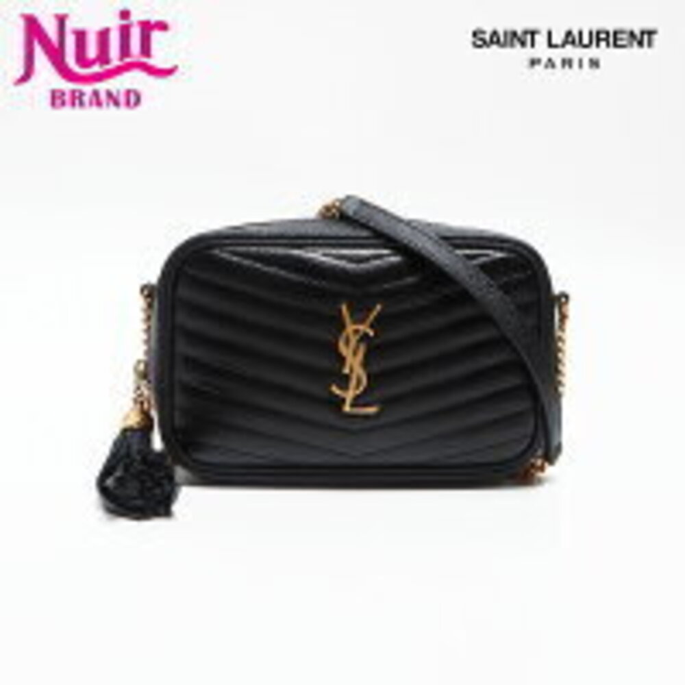 Yves Saint Laurent YSL Lou Chain Shoulder Bag Black